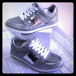 Guess Silver Sparkle Sneakers
